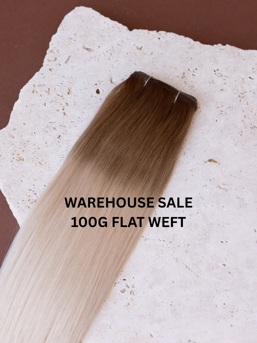 100gram Blonde Flat Weft Extensions WAREHOUSE SALE